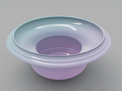 Modern Bathtub With Gradient Color Layered Structure Smooth Surface And Glossy Finish 3d model