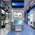 Modern 24 Hour Convenience Store Exterior With Curved Glass Structure And Signage