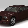 Dark Red Sedan Car With Modern Grille And Silver Alloy Wheels Design