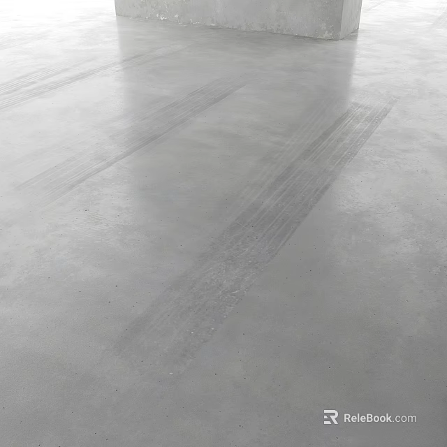 Building Component Gray Concrete Floor With Textured Surface And Visible Scratches Pattern 3d model