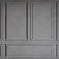 Gray Wall Panel Design With Decorative Lines And Rectangular Panels 3d model