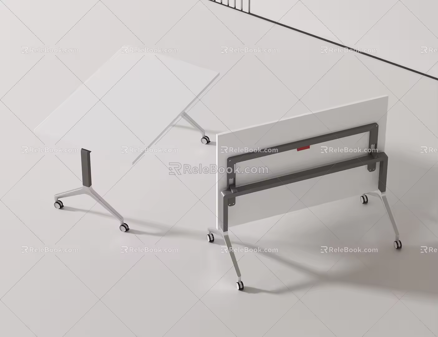 Modern Folding Work Table 3d model