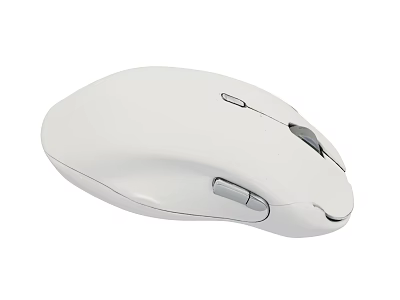 White Wireless Computer Mouse With Ergonomic Design For Office And Home Use 3d model
