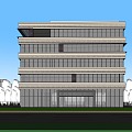 Modern Industrial Factory Building Multi-storey Factory Building Modern Factory Building Square Factory Building Multi-storey Office 3d model