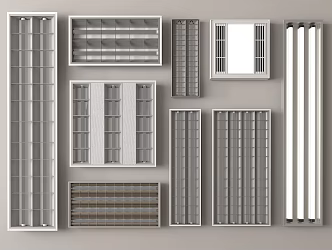 Modern grille lamp grille lamp air conditioner air outlet exhaust port 3d model