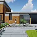 Garden Landscape Design With Greenery Areas Stone Pathways And Colorful Flowers