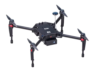 Advanced Industrial Drone With Multiple Propellers Stable Flight System And Landing Gear For Aerial Missions 3d model