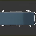 Mobile Medical Stretcher Bed With Blue Mattress White Frame And Wheels