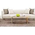 Modern Sofa Coffee Table Combination Curved Sofa 3d model