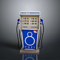 Vintage Self Service Fuel Pump With 8 Fuel Logo And Price