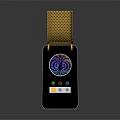 Weapon Featuring Black Body Golden Grid Circular Display And Colorful Buttons