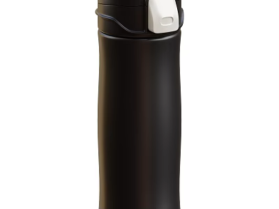 Black Insulated Stainless Steel Travel Tumbler With Push Button Lid 3d model