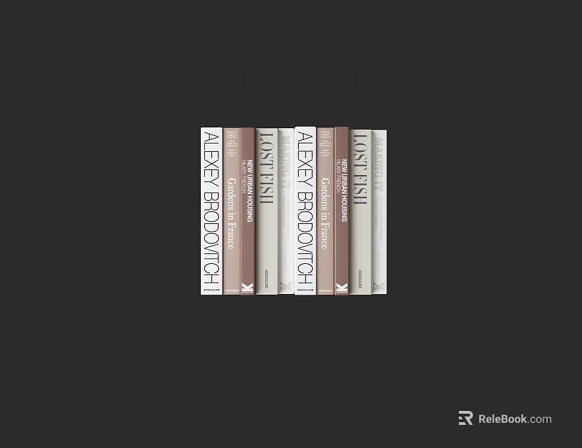 Elegant Modern Books Neat Stack Arrangement With Beige And Brown Covers Design 3d model 