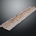Natural Textured Long Strip Panel With Earthy Tones And Organic Surface Patterns 3d model