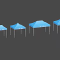 Colorful Outdoor Tents And Canopies Including Dome Structure And Blue White Designs