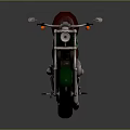 Green Vintage Motorcycle With Brown Seat And Classic Retro Design Details