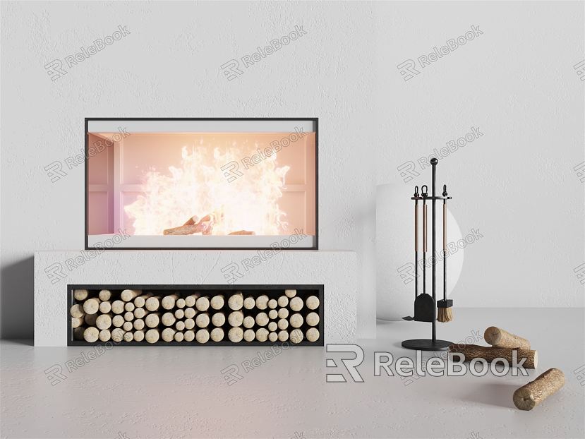 modern fireplace flame fireplace model