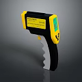 Handheld Non Contact Infrared Thermometer With Yellow Black Design And Digital
