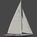 J-Class Yacht Endeavour Sailing 3d model