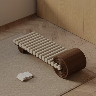 Modern shoe changing stool 3d model