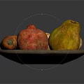 Fresh Assorted Vegetables and Fruits with Carrots Potatoes Beetroot and Pear Served on Wicker Plate