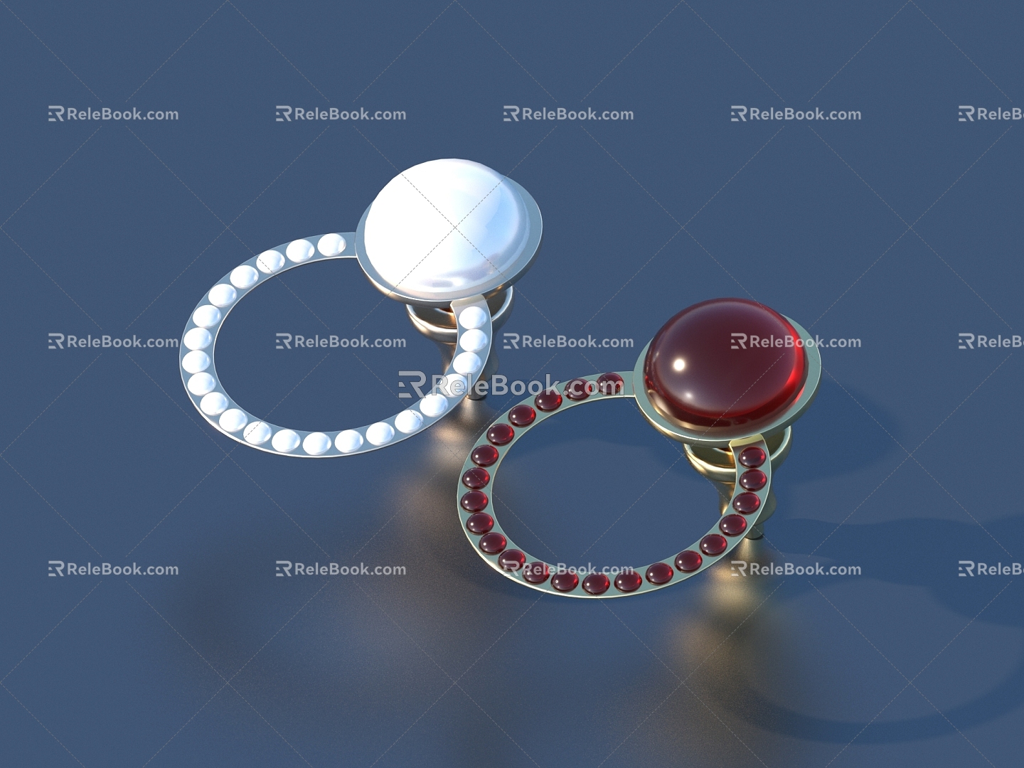 Hair Accessories Jewelry Pearl Gems 3d model