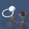 Hair Accessories Jewelry Pearl Gems 3d model