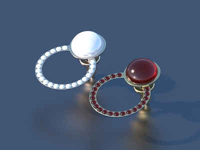 Hair Accessories Jewelry Pearl Gems 3d model