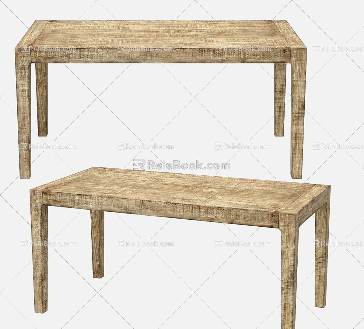 Chinese Style Office Desk Log Elm Tea Table Old Wood Old Door Panel All Solid Wood Tea Table Coffee Table Long Book Table Dining Table 3d model