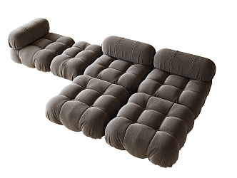 Modern Multiplayer Sofa Bread Sofa 3d model