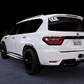 White Modern Luxury SUV Featuring Sleek Front Design And Black Alloy Wheels 3d model