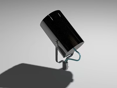 Modern Downlight Spotlight With Sleek Black Finish And Metal Bracket Design 3d model