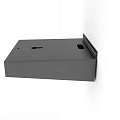 Sleek Black Modern Side Table With Minimalist Design And Small Storage Space