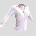 Pink And White Striped Collared Long Sleeved Shirt With Buttoned Front And Cuffed Sleeves