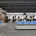 Modern Men's Clothing Store With Mannequins Suits Jackets And Display Racks