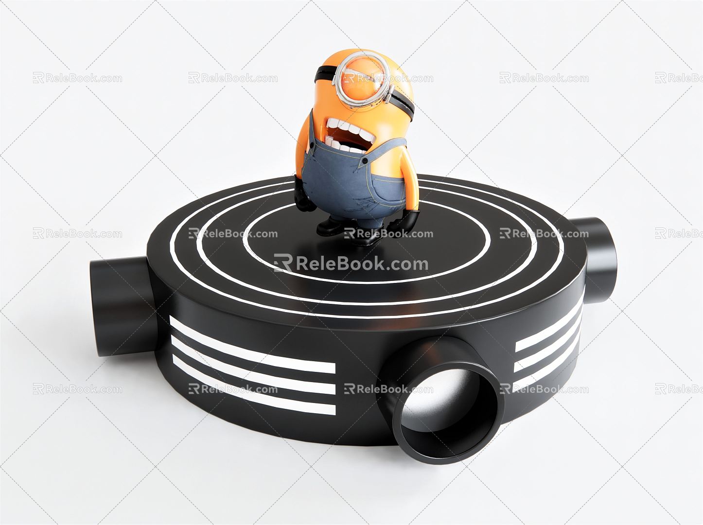 Modern Projector Digital Equipment Minions Toy Sculpture model