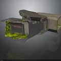 Abandoned Bunker Interior With Rusty Iron Door Green Moss And Rubble