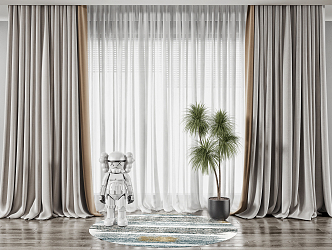 Modern Curtains 3d model