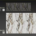 Natural Marble Tiles With White And Dark Gray Veined Patterns For Interior Decor