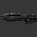 Futuristic Sci Fi Weapon With Detailed Metallic Structure And Advanced Components 3d model