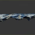 Scenic Snow Covered Mountains With Blue Glaciers And Natural Terrain