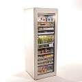 Stainless Steel Glass Door Refrigerator With Organized Shelves For Fresh Fruits Vegetables And Drinks