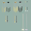 Modern Minimalist Light Combination Modern Minimalist Chandelier Floor Lamp 3d model