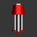 Red Metalworking Rolling Equipment With Dual Silver Rollers And Solid Construction