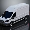 White Cargo Van With Modern Sleek Body Black Tinted Windows And Alloy Wheels