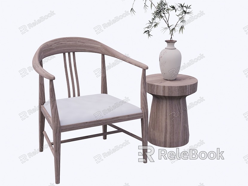 New Chinese Dining Chair Single Chair Tea Chair Tea Table model