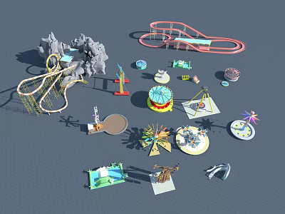 Modern Amusement Equipment Playground 3d model