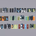 Diverse Parking Lot Layouts Featuring Various Vehicle Types And Colored Spaces