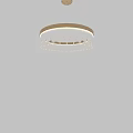 Modern Elegant Chandelier With Circular Metal Frame And Crystal Beads