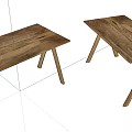 Modern Wooden Desks Featuring Minimalist Design Slender Legs And Natural Wood Grain Surface
